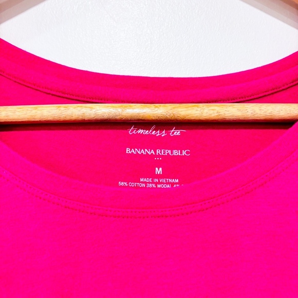 BANANA REPUBLIC Pink Timeless T-shirt - Picture 6 of 6